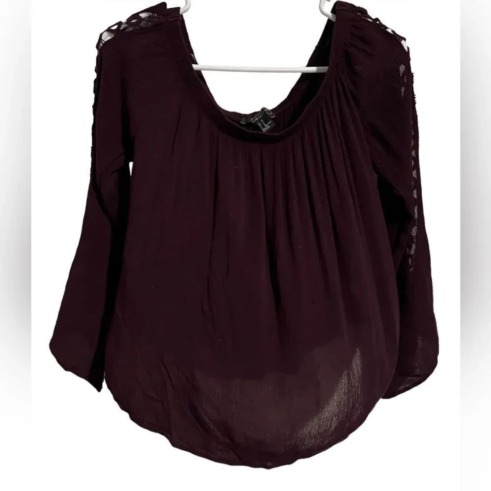 Open neck/Elastic Neckline Hang Blouse